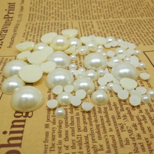 ABS塑胶料UV电镀大孔圆珠子DIY饰品服装串珠配件厂家直销散装批发详情1