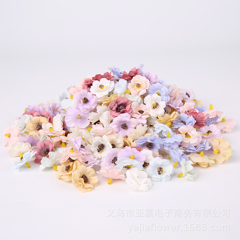 Three-layer Daisy simulation flower head diy handmade headwear hat decoration material cross-border bestseller new product Little flower pic 7