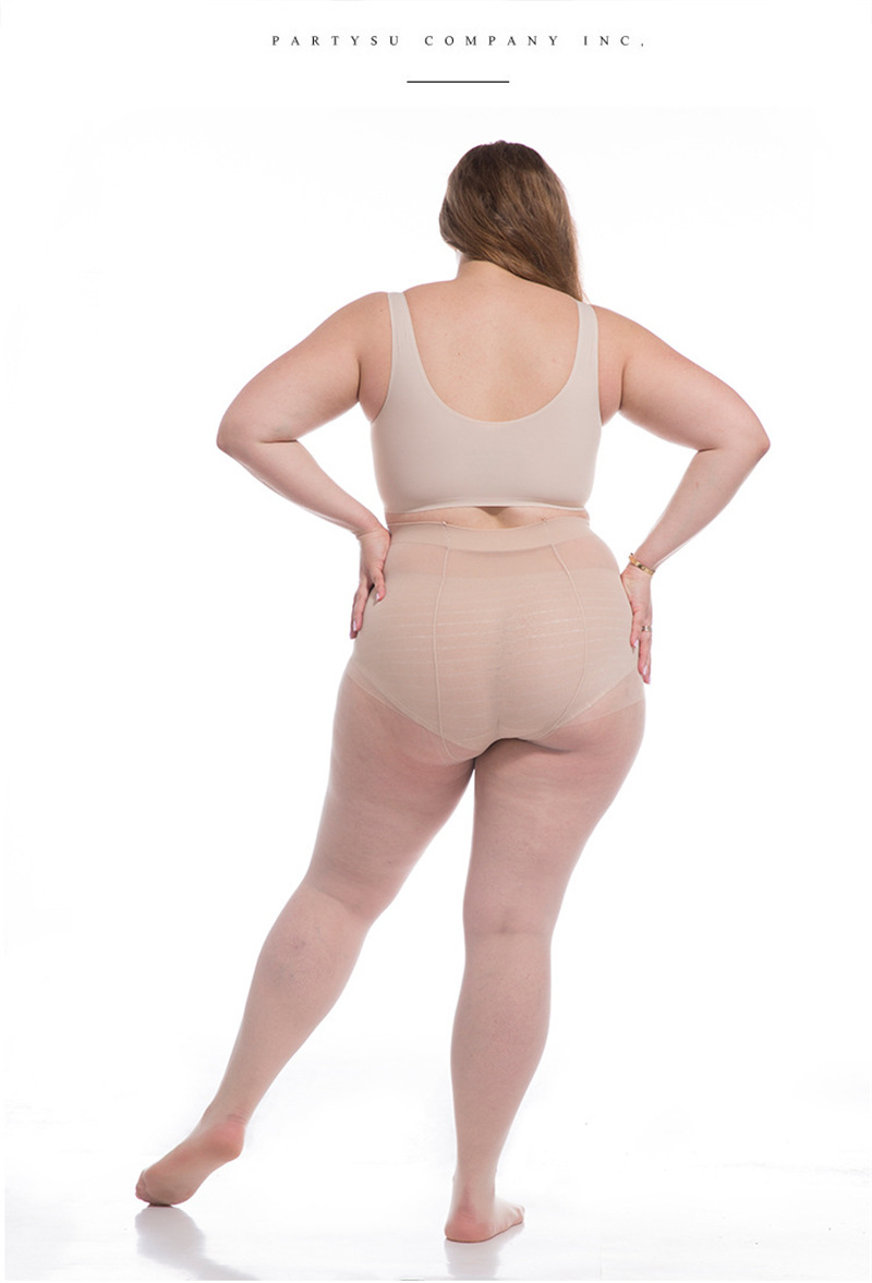 特大码丝袜加肥加大300斤防脱丝菠萝袜胖MM200斤薄款任意剪连裤袜详情21