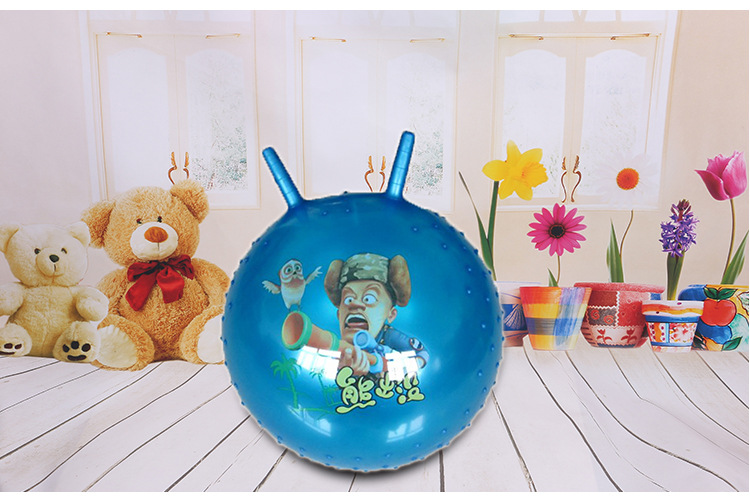 供应多款热销45CM羊角球 加厚按摩羊角球 充气羊角球批发详情28