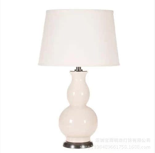 American-style creative ceramic gourd table lamp, bedside lamp, retro living room and study decorative lamp, simple American-style lighting fixtures, European style pic 53