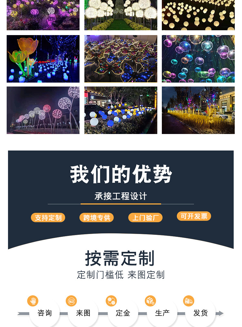 led solar 8-cm diameter copper wire spherical reed lamp, stainless steel pole solar light-emitting spherical garden lamp pic 13