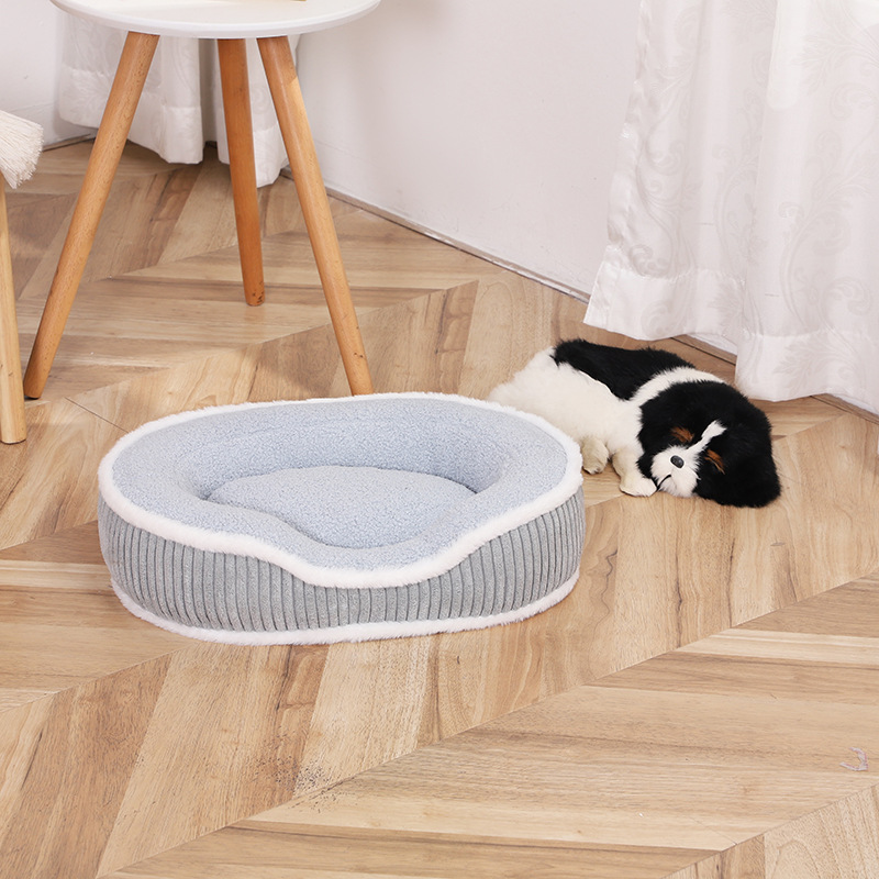 秋冬款盒状宠物窝可爱柔软舒适可拆卸加厚保暖毛绒宠物垫宠物用品详情4