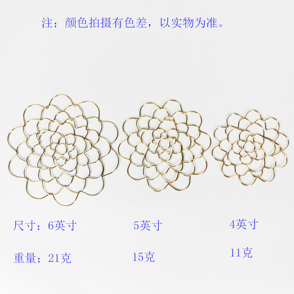 跨境金属铁艺不锈钢插花辅助器工艺品家居花朵插花辅助器软装饰详情13