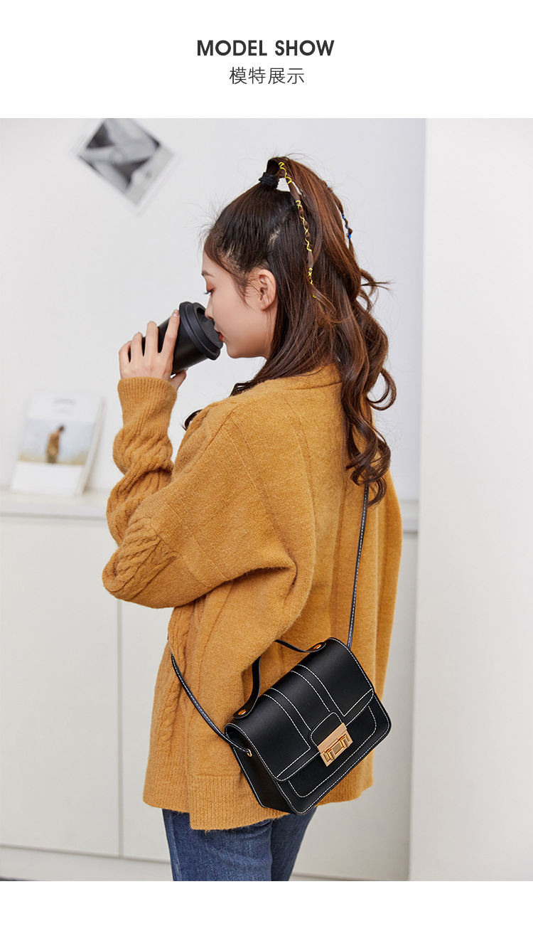 ladies hand bag2021 New Style Sewing Thread Lock Small Square Bag Gift Small Bag one-piece consignment pic 8