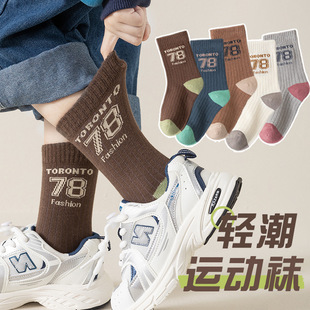 新年秋冬儿童大红袜子女平安熊红色喜庆中大童男女儿童中筒袜批发详情4