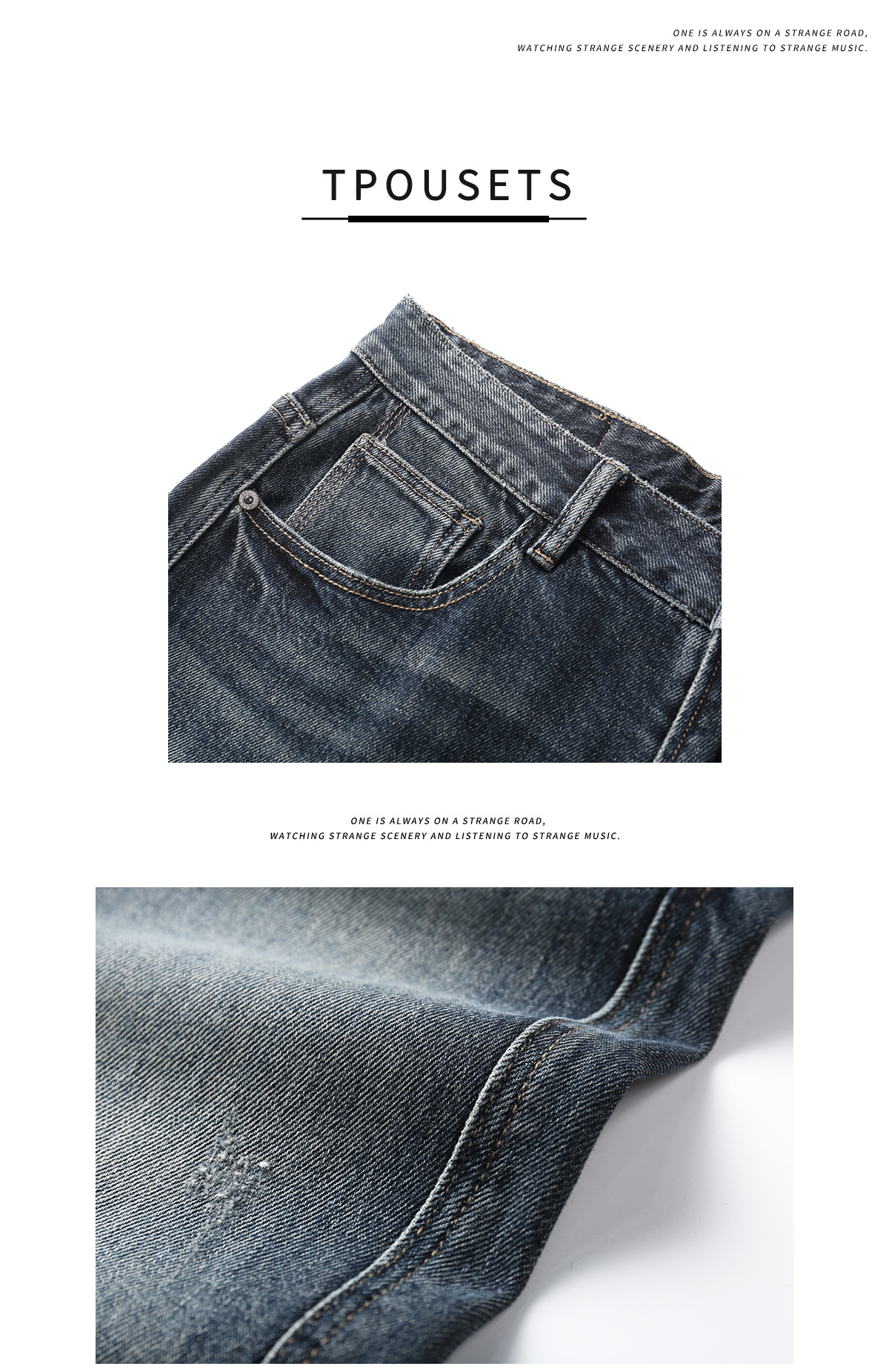 High-end stretch jeans for men spring and autumn, straight-leg plus-size men 2022 new style overweight and plus-size pants for men, trendy pic 2