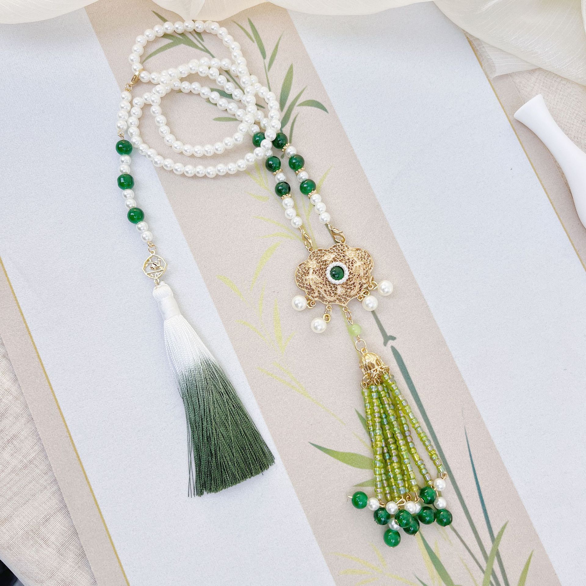 儿童马面裙璎珞一套项链晚明风璎珞项链古风明制汉服配饰软璎珞详情3