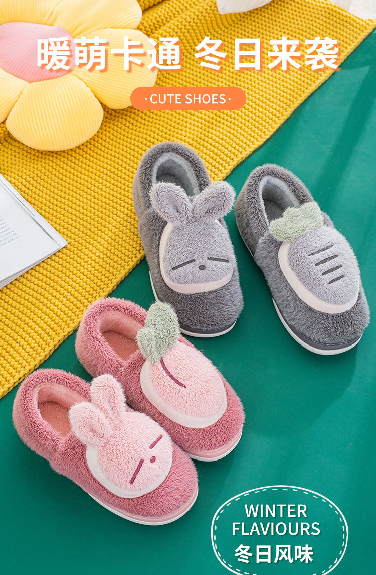 2021 nuevo interior zapatillas de algodón zapatos de invierno suela antideslizante pariente peluche bolsa térmica talón zapatillas de algodón mujeres invierno pic 3