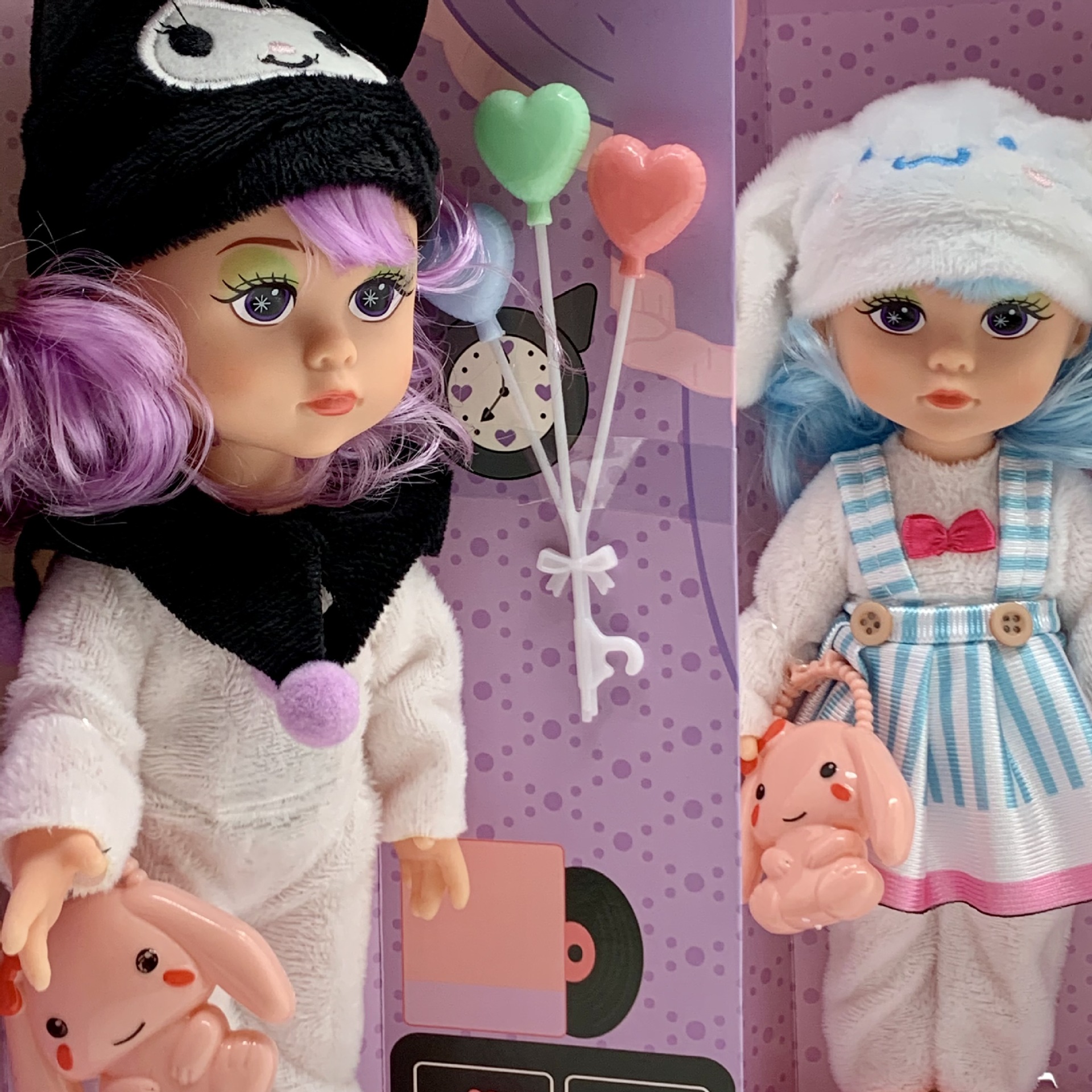 Cross-border foreign trade toys, 10-inch Kuromi Little Devil Vinyl Doll, Cinnamon Dog Music figurine from Sanrio, Japan pic 20