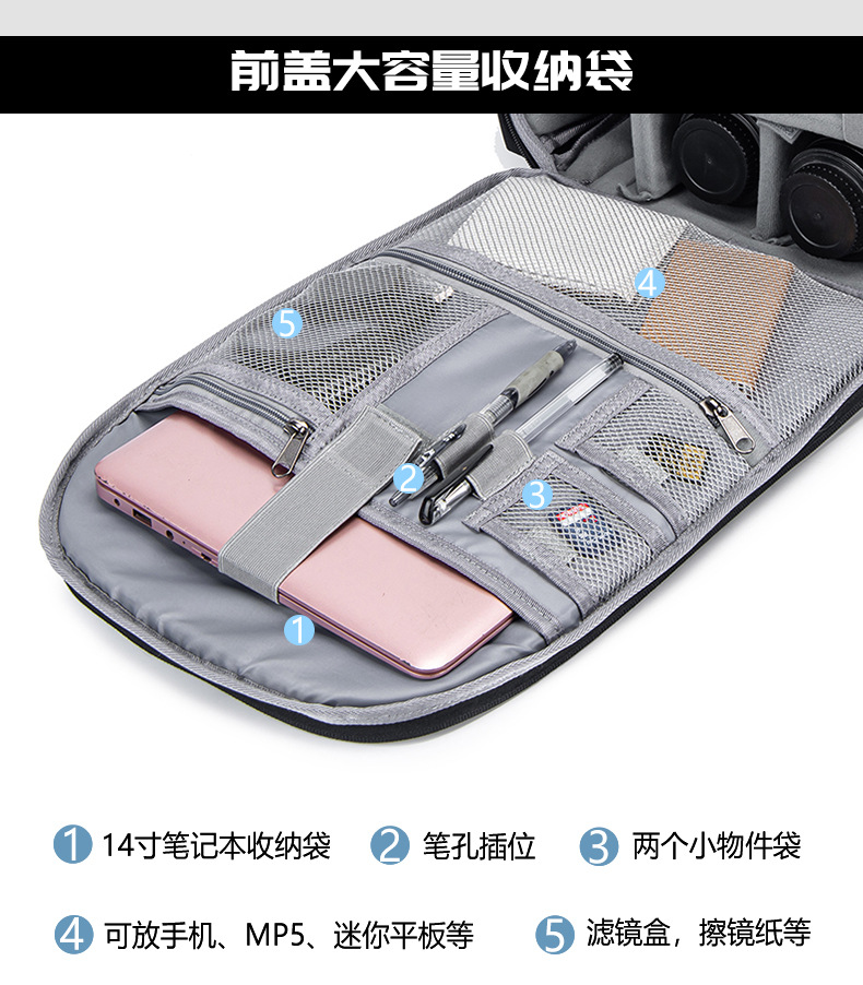 CADeN卡登单反相机包 D10双肩数码相机包户外便携索尼摄影背包详情16