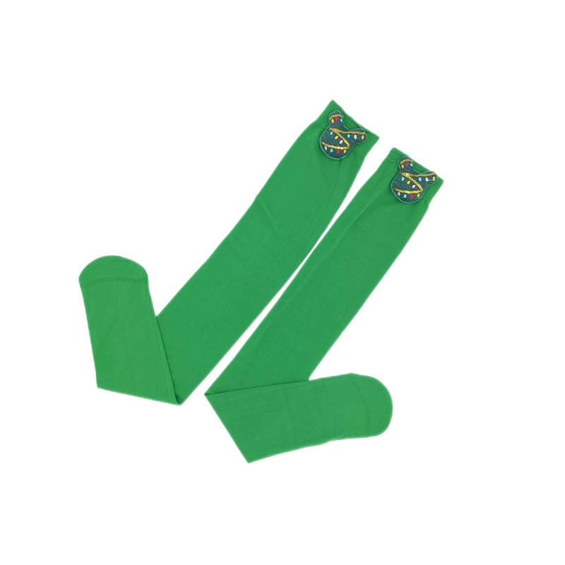 Suministro de fábrica calcetines de navidad ropa de fiesta accesorios calcetines de navidad sobre la rodilla medias de arco pic 26