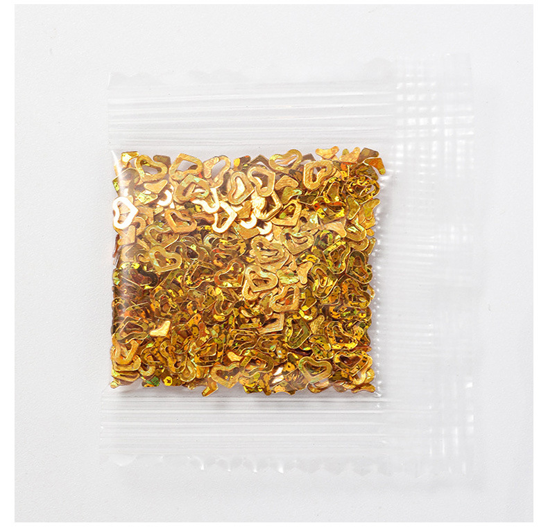 网红热卖镂空爱心贴片袋装 美甲混色亮片珠片心形闪片diy贴片材料详情15
