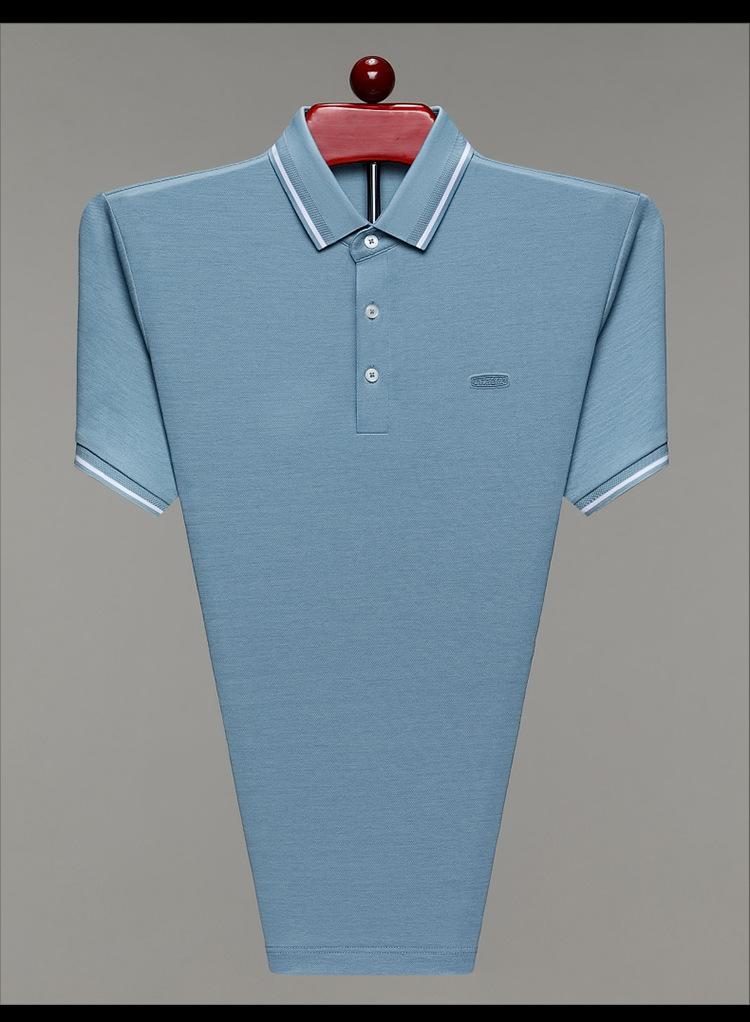 Lujo gran marca hombre morera seda manga corta polo verano 2024 nuevo medio y joven casual color sólido camiseta de gama alta pic 22