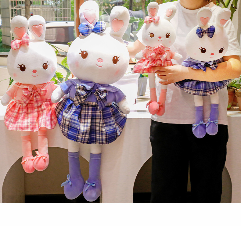 Cute JK rabbit plush toy doll, little white rabbit doll, bed sleeping pillow, birthday gift for girls pic 12