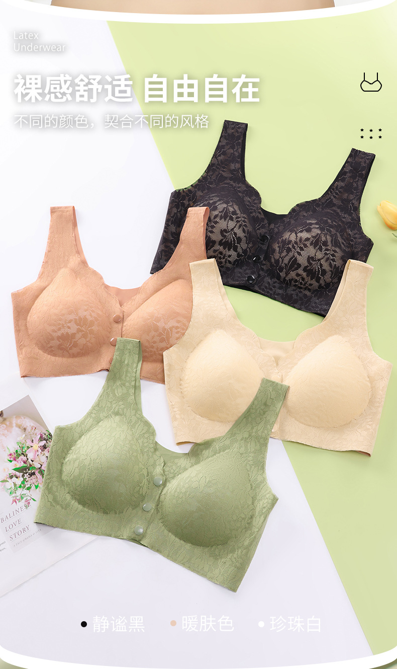 直播爆款妈妈款中老年前开扣内衣薄款夏季无钢圈文胸女式哺乳胸罩详情15