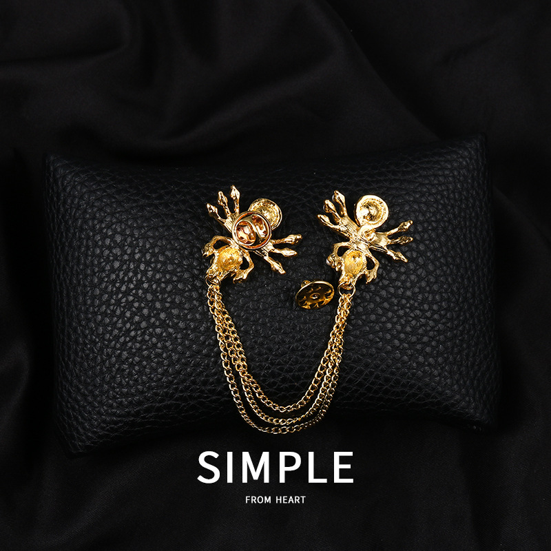 新款胸针奢华大气八芒星胸花别针韩国复古勋章衣小香风配饰详情25