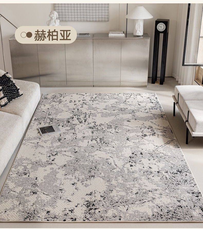 French-style simple home living room carpet, waterproof, washable, and with a light luxury and high-end feel. Large areas of bedroom floor MATS are fully laid pic 17