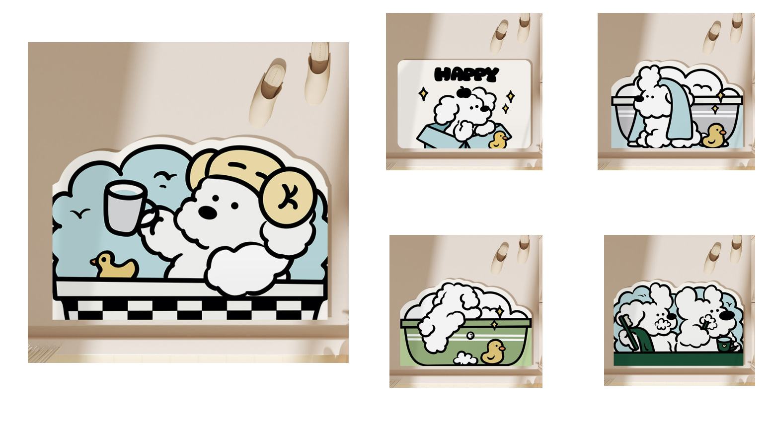 硅藻泥卫生间门口浴室防滑脚垫家用卫浴卧室吸水速干耐磨脚垫详情1