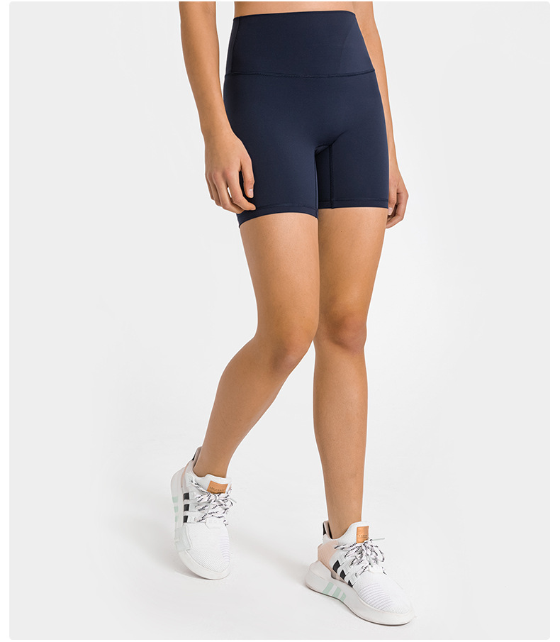 New nude-feel, no-embarrassment line solid color yoga shorts, double-sided brushed tight elastic sports and fitness three-inch pants for women pic 72