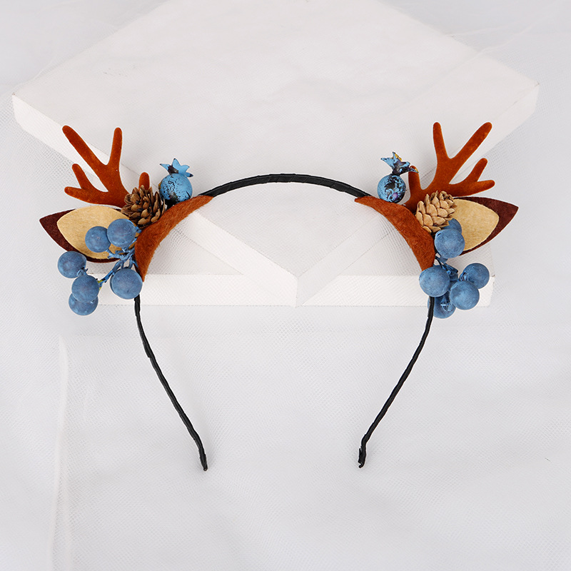 Xinyun Creative Christmas Antler headband Headband Hairpin 2018 New Style Forest Girl Elk Hairpin Hair Accessory pic 4
