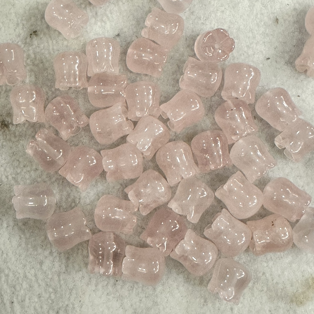 跨境直销天然石铃兰花粉晶8x10mm发簪汉服耳环DIY饰品配件批发详情4