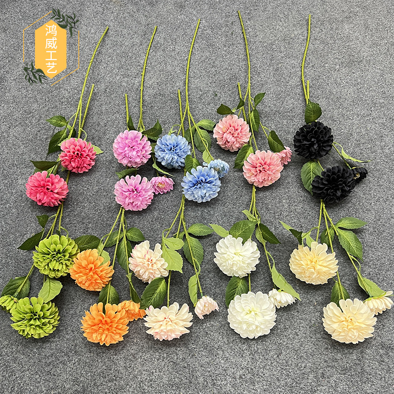Three artificial flowers with a faint fragrance, hydrangeas and natural marigolds, for wedding landscaping, flower arrangement, shooting props and decorative artificial flowers pic 11