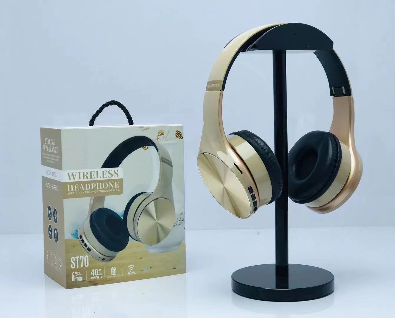 Cross-border new over-ear Bluetooth wireless headphones ST70 foldable gaming headset sports headphones manufacturer pic 10