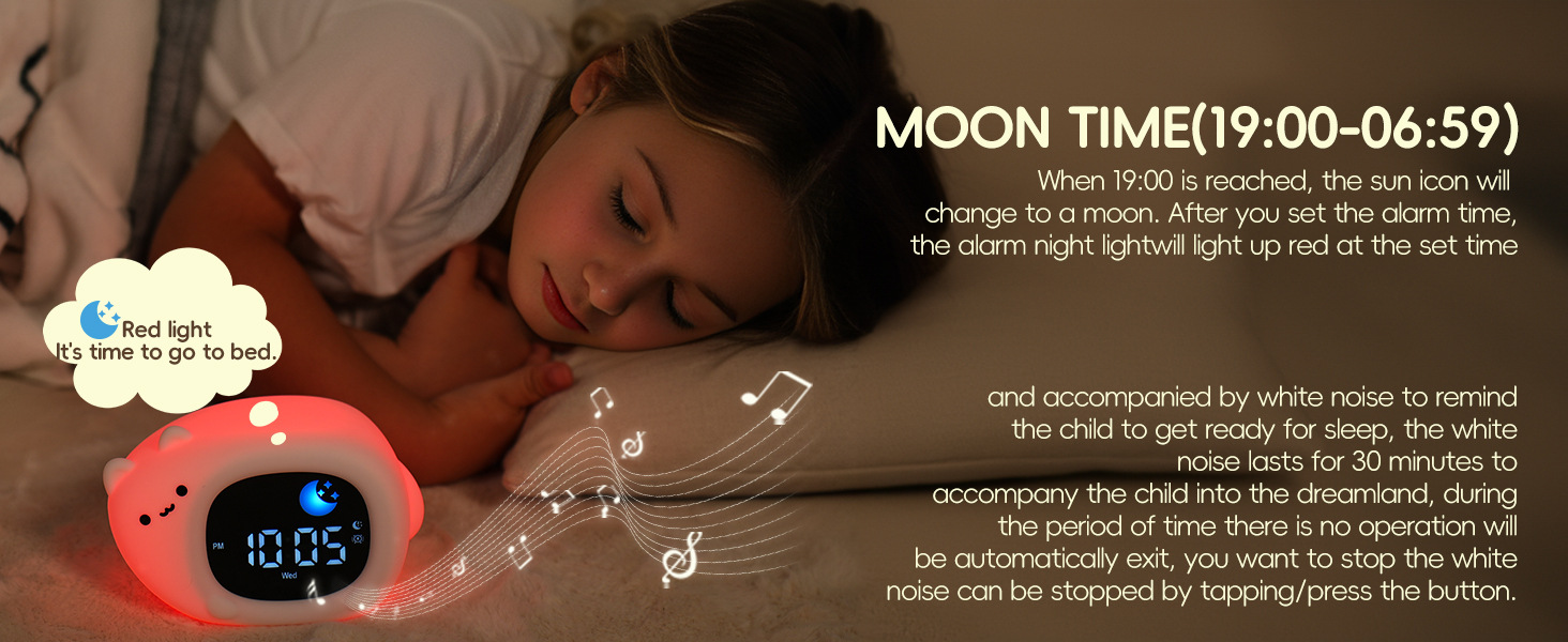 Cross-border Amazon best-selling trend products: alarm clock, breathing light, white noise sleep device, silicone night light, patting light pic 7