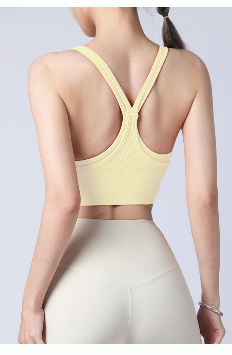 lulu double-layer shock-absorbing bra with breast pad, detachable, rims, yoga top, high-strength sports underwear for women pic 14