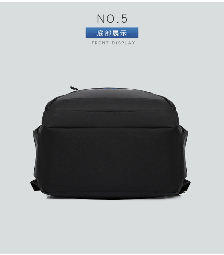 国潮风通勤双肩包15.6寸大号简约黑色电脑背包中大学生书包详情22