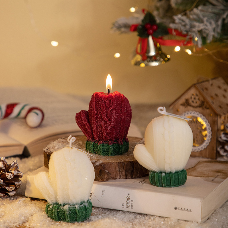 圣诞手套香薰蜡烛伴手礼ins创意家居摆饰套装拍摄道具节日礼品详情5