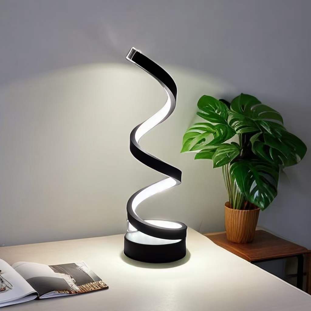 Nordic S-shaped table lamp, bedroom bedside lamp, LED creative strip ambient light, ins style, high appearance level, artistic night light pic 13
