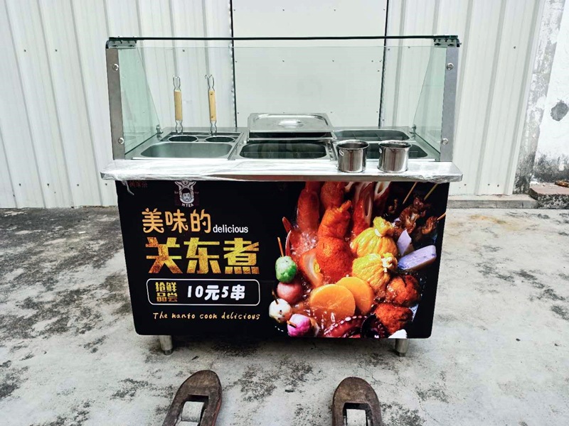 Qianmai Oden Machine EH-800 with glass cover, convenience store electric noodle cooker, commercial spicy hot pot skewer machine pic 11