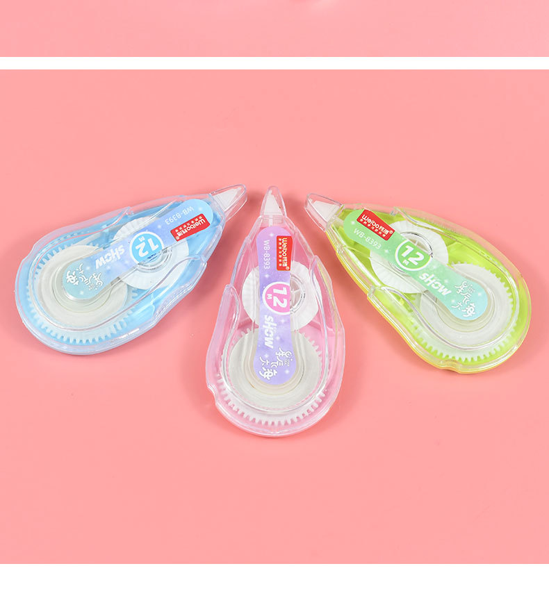 炜搏多色pet12m修正带定制不断带学生创意涂改带学习文具详情16