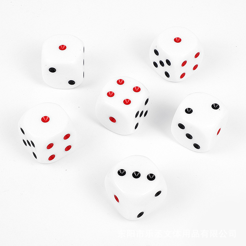 30mm大筛子圆角白色色子1和4红色其他黑色骰子全黑的筛子详情4