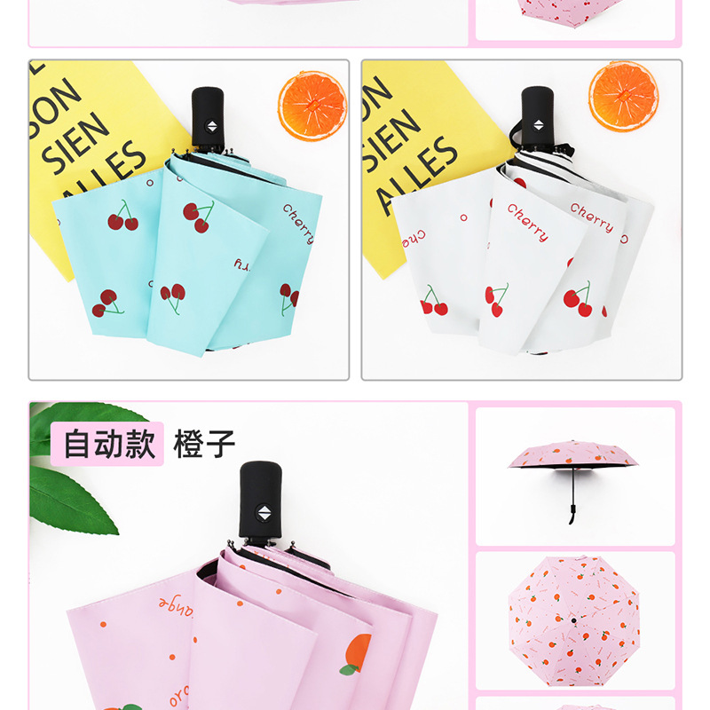 Automatic umbrellas for sun protection and shading, three-fold umbrellas, folding logo advertising umbrellas, bulk wholesale, UV black vinyl sun umbrellas pic 18