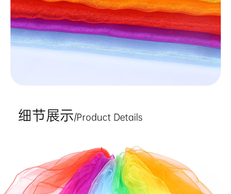 60cm solid-color chiffon nylon small silk scarf, versatile dance performance new small square scarf, candy-colored versatile gauze scarf pic 54