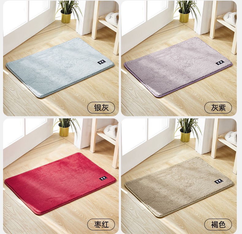 浴室地垫毛绒吸水家用卫生间脚垫厕所防滑垫踩脚垫进门入户门垫子详情8