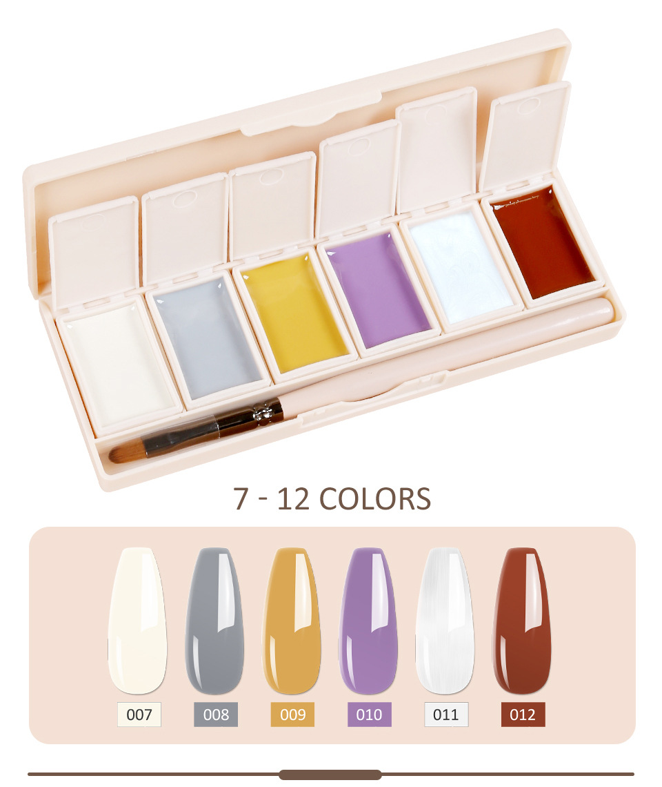 2022 New Product: 6-color cream Solid Gel Eyeshadow platter Set, Phototherapy nail Polish Gel set, exclusively for cross-border supply pic 17