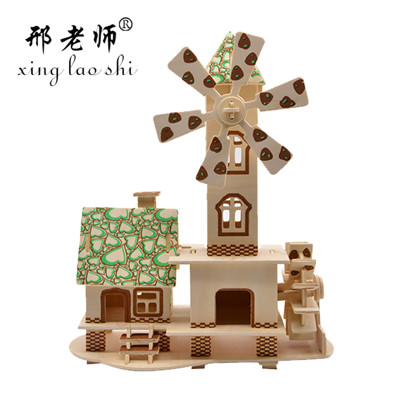 KX920 Forest Hut Waterwheel Hut Forest Hut Model diy Handcrafted Assembly Model pic 3