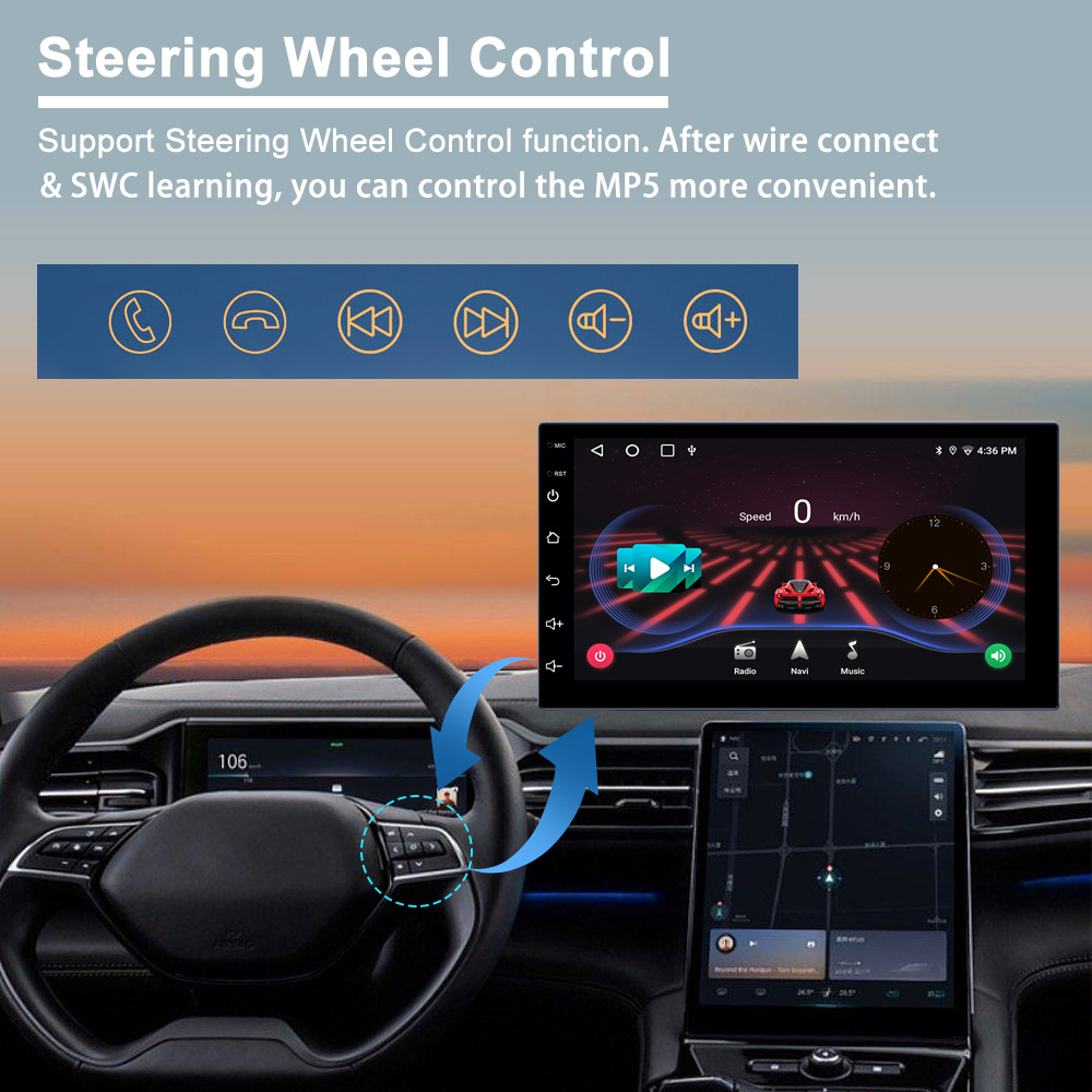 7/9/10寸安卓车载导航仪 多媒体播放器Carplay手机互联蓝牙一体机详情6