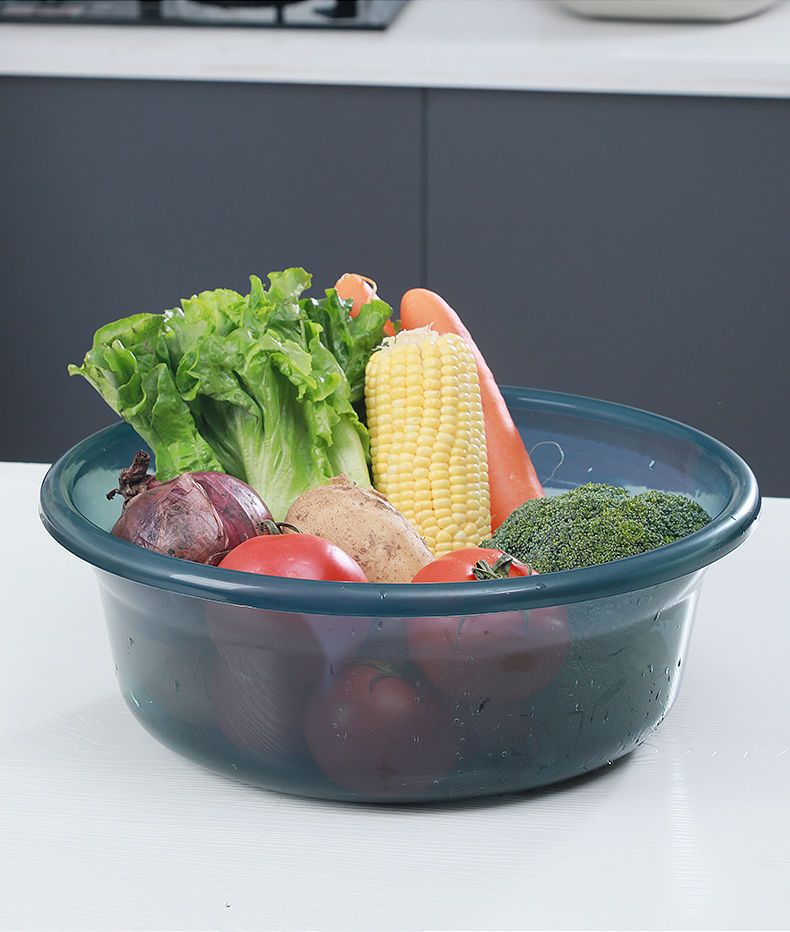 加厚透明洗脸盆家用儿童塑料脸盆宿舍洗衣洗菜盆子大号洗脚盆批发详情14