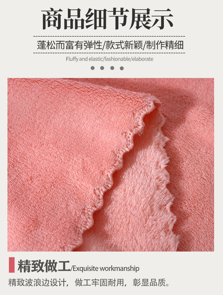 Thickened coral fleece towel, soft and absorbent, five-pack household adult face towel, gift towel logo pic 15