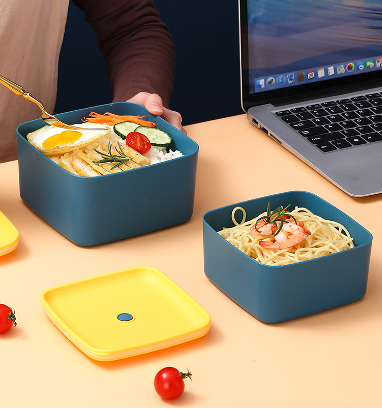 家用冰箱保鲜盒 塑料密封加热便当饭盒 饺子水果收纳盒子方形饭盒详情18