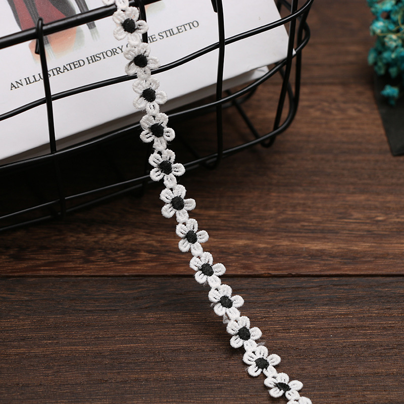 1.5CM water-soluble embroidered little bee lace, Daisy sunflower, DIY handmade accessories, clothing, hair accessories, fabric, tiled pic 18