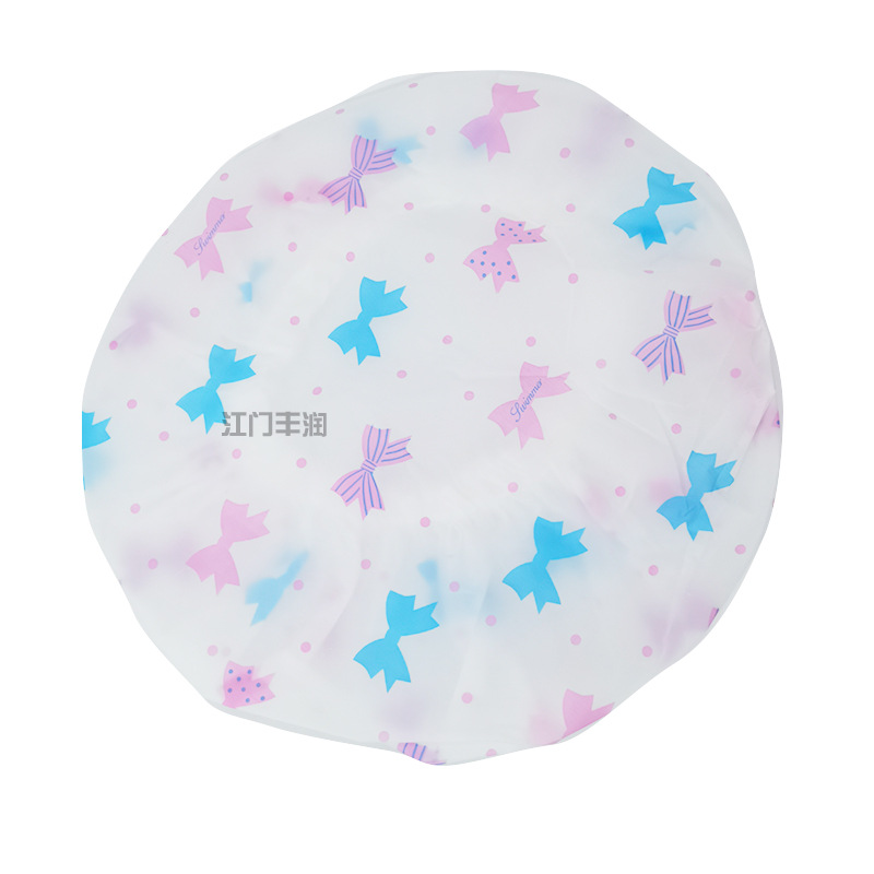 Printed colored shower caps, disposable shower caps, waterproof polka dot EVA adult shower caps, pe oil-proof multi-color shower caps pic 7