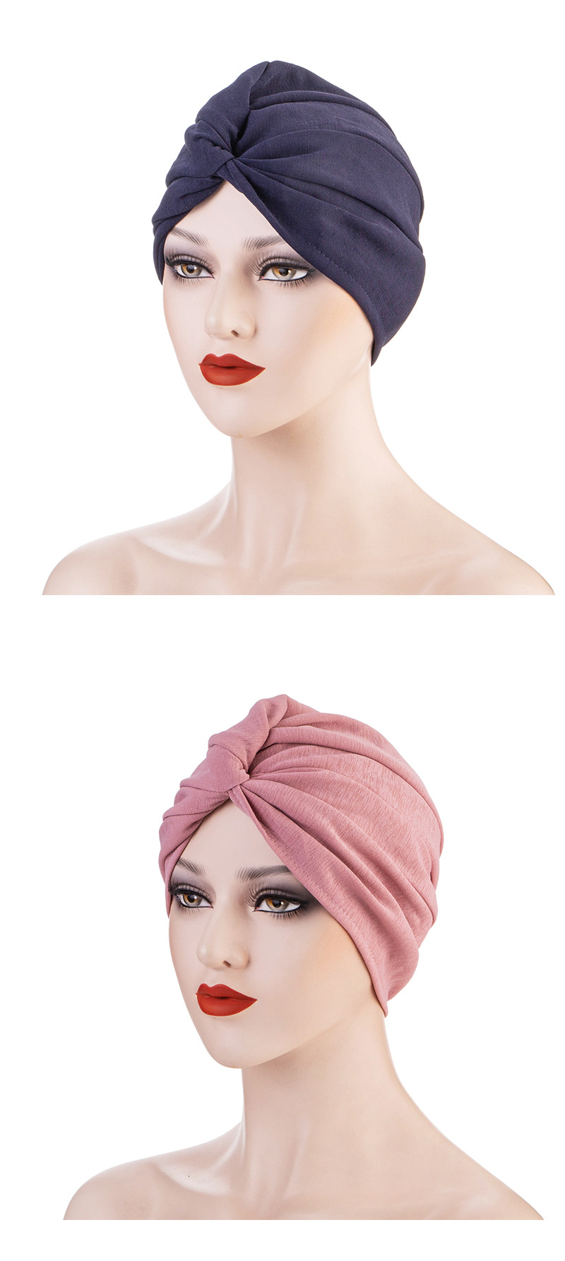 New stretch fabric forehead cross-colored base Indian headscarf and Muslim headscarf cap from Amazon in Europe and America pic 30