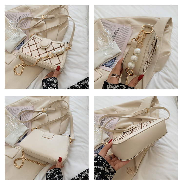 夏季包包女2021新款潮时尚链条腋下包法棍包法国小众百搭斜挎包详情6