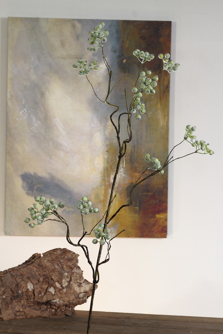 Dongli offers wholesale of grayish-white artificial berries with one-piece consignment, Chinese Zen-inspired ceramic vases for decoration and display, artificial flowers, wild fruits, and horse mulberry fruits pic 16